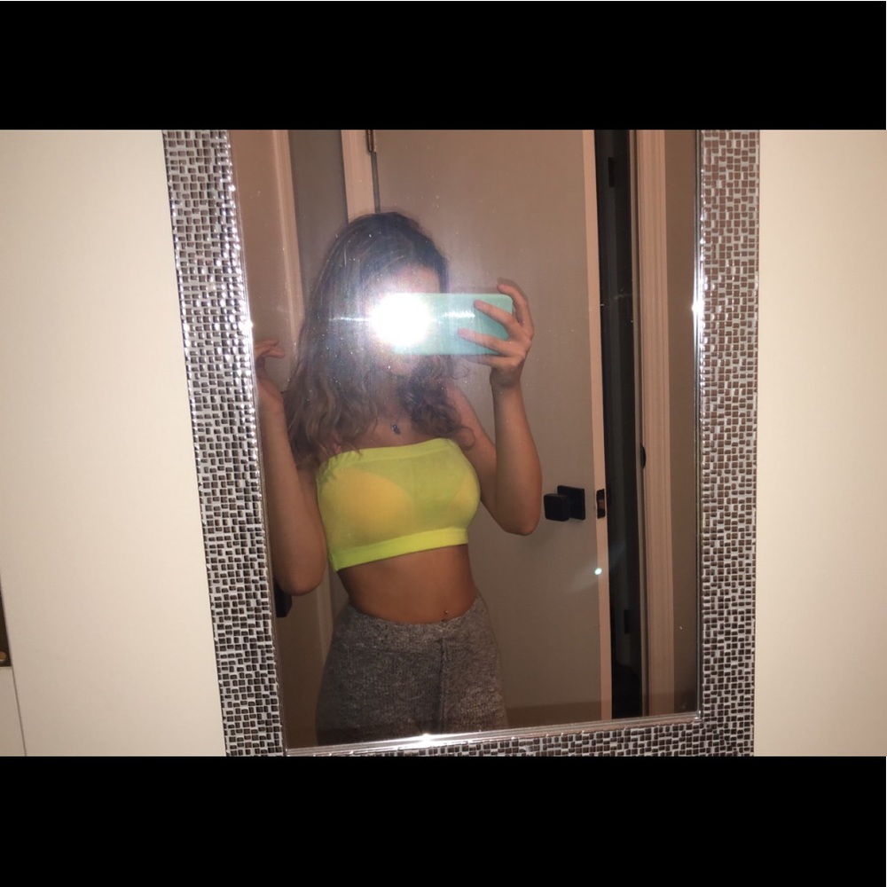 Size small neon yellow tube top